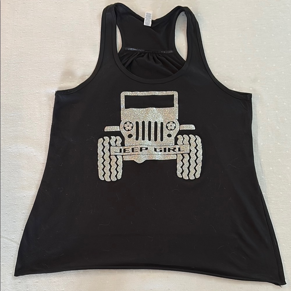 Bella Canvas Black T-Shirt with Jeep Girl on the front